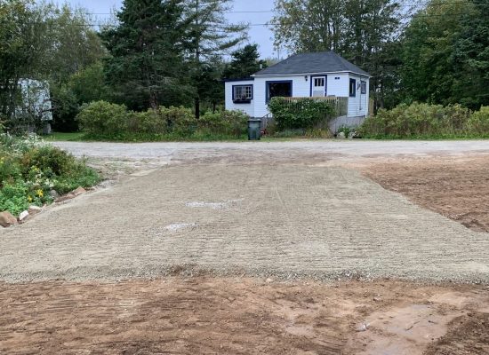 driveway installation excavation in Nova Scotia