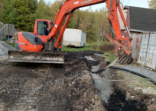 trenching, ditch digging, Nova Scotia